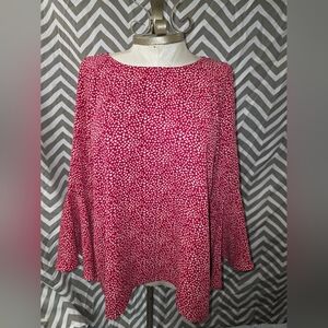 LC Lauren Conrad Red and White Blouse